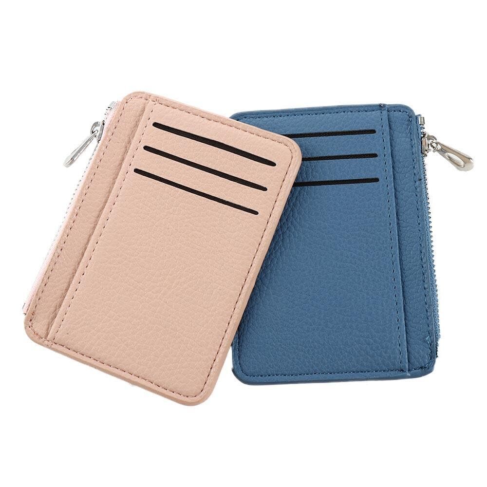 8311 2Pcs Card Case Slim Front Pocket Wallet Girl, Credit Card Holder